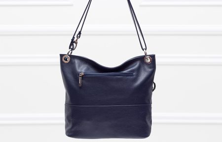 Real leather shoulder bag Glamorous by GLAM - Dark blue -