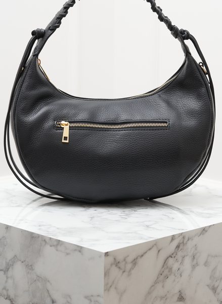 Real leather shoulder bag Glamorous by GLAM - Black -