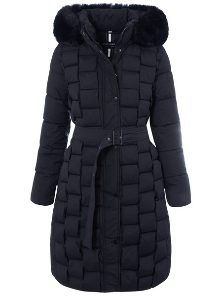 Női téli kabát Due Linee - Fekete -