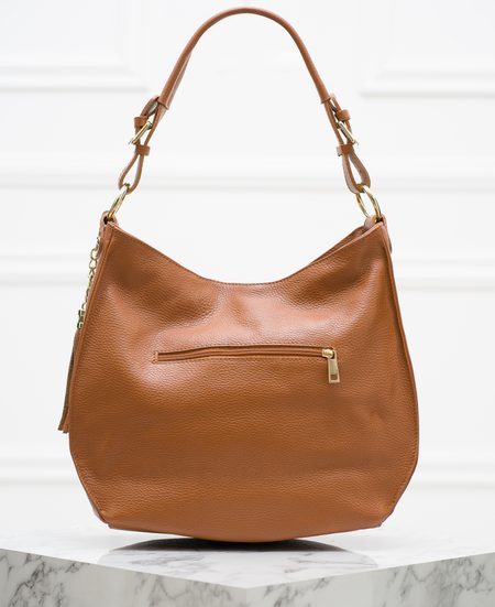 Real leather shoulder bag Glamorous by GLAM - Brown -