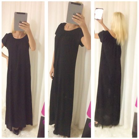 Dámské dlouhé letní šaty - černá -