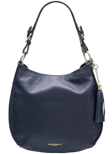 Real leather shoulder bag Glamorous by GLAM - Dark blue -