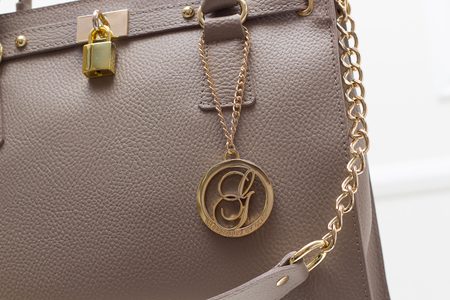 Real leather handbag Glamorous by GLAM - Grey -