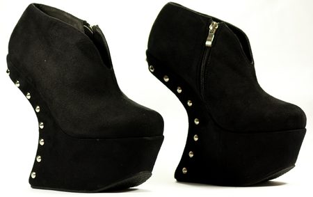 -50% Dámské boty styl Lady Gaga s ostny černé -