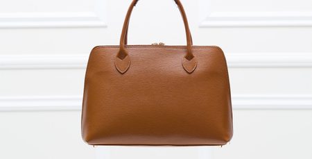 Dámska kožená kabelka zo safiánové kože - COYOTE -