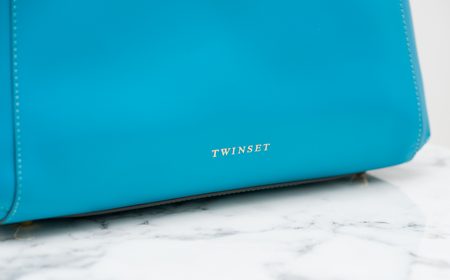 Bolso de cuero de mano para mujer TWINSET - Azul