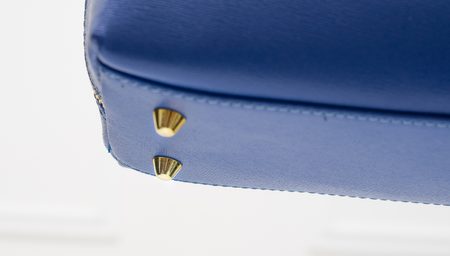 Dámská kožená kabelka ze safiánové kůže - jasná modrá -