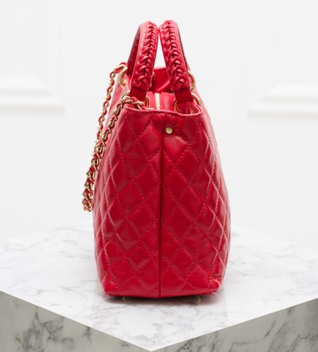 Bolso de cuero de mano para mujer Glamorous by GLAM - Rojo -