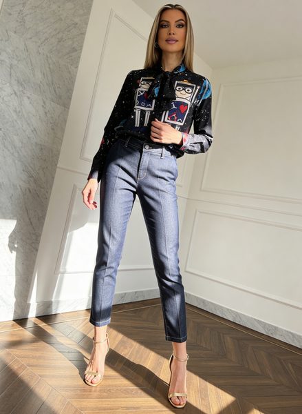 Women's top Due Linee - Black -