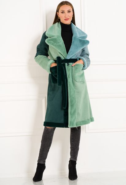 Cappotto Teddy donna Due Linee - Verde -