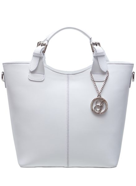 Real leather handbag Glamorous by GLAM - White -