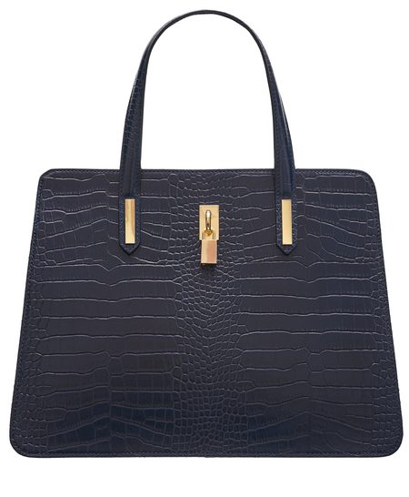 Real leather handbag Glamorous by GLAM - Dark blue -