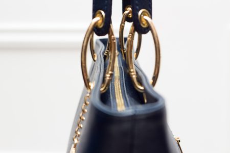 Real leather shoulder bag Glamorous by GLAM - Dark blue -