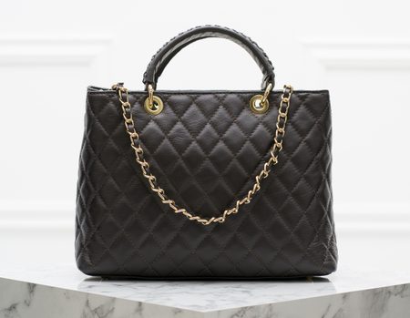 Borsa a mano da donna in pelle Glamorous by GLAM - Marrone -