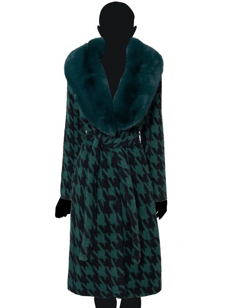 Dámský zimní kabát pepito smaragdový -