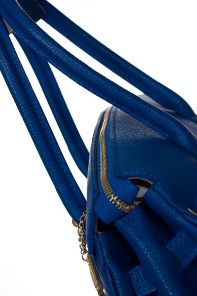 Damska skórzana torebka do ręki Glamorous by GLAM - niebieski -
