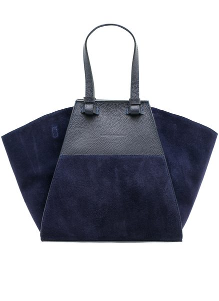 Real leather shoulder bag Glamorous by GLAM - Dark blue -