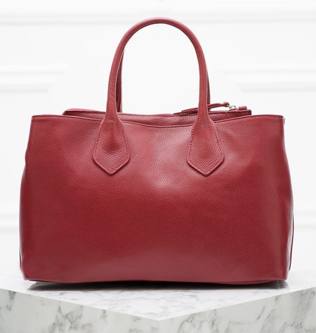 Real leather handbag Glamorous by GLAM - Red -