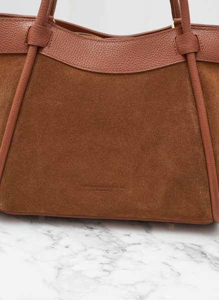 Real leather handbag Glamorous by GLAM - Brown -