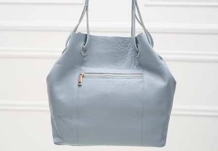 Real leather shoulder bag Glamorous by GLAM - Blue -