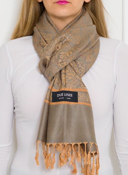 Women's scarf Due Linee - Grey