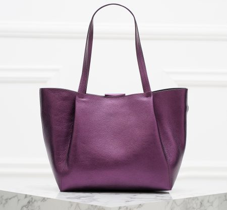 Real leather shoulder bag PATRIZIA PEPE - Violet -