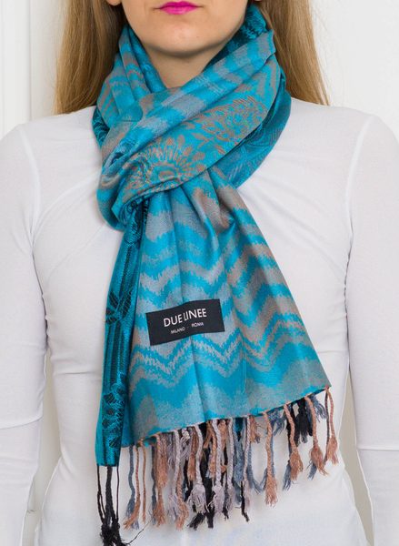 Women's scarf Due Linee - Blue -