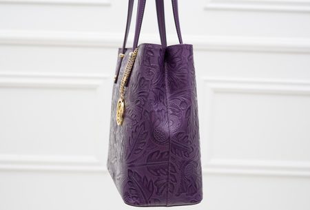 Real leather shoulder bag Glamorous by GLAM - Violet -