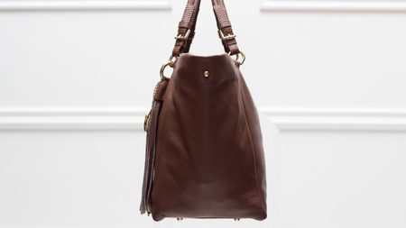 Real leather handbag Glamorous by GLAM - Brown -