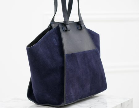 Real leather shoulder bag Glamorous by GLAM - Dark blue -