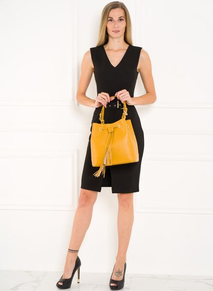 Bolso de cuero de mano para mujer Glamorous by GLAM - Amarillo -