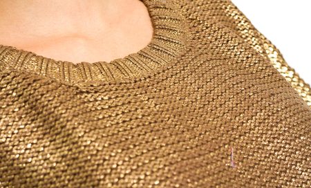 Svetr dámský zlatý - hnědý -