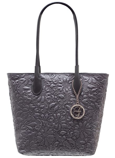 Bolso de hombro de cuero para mujer Glamorous by GLAM - Gris -