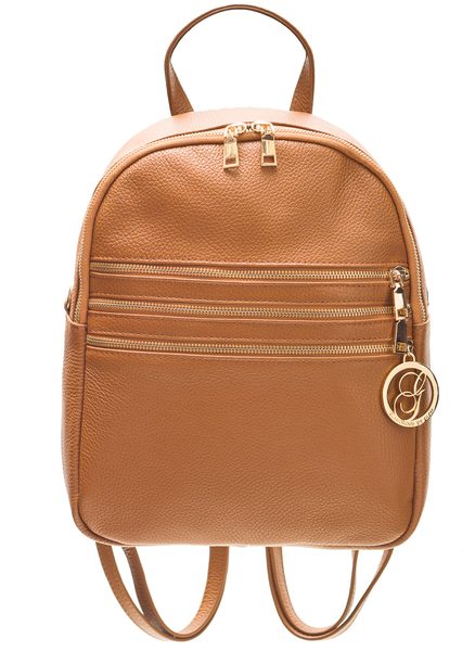 Women's real leather backpack Glamorous by GLAM - Brown -