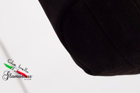 Dámska kožená kabelka - brúsená koža - čierna -