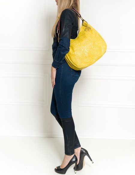 Real leather shoulder bag Glamorous by GLAM - Yellow -