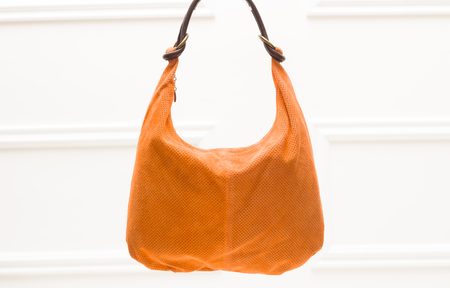 Damska skórzana torebka na ramię Glamorous by GLAM - pomarańczowy -