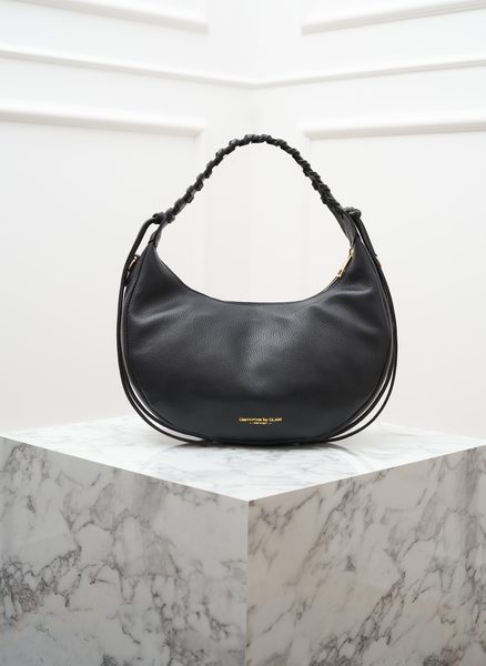 Real leather shoulder bag Glamorous by GLAM - Black -