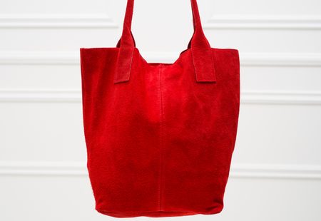 Real leather shopper bag Glamorous by GLAM - Red -