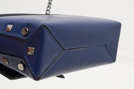 Real leather crossbody bag Glamorous by GLAM - Blue -