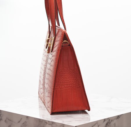 Női bőr kézitáska Glamorous by GLAM - Narancssárga -