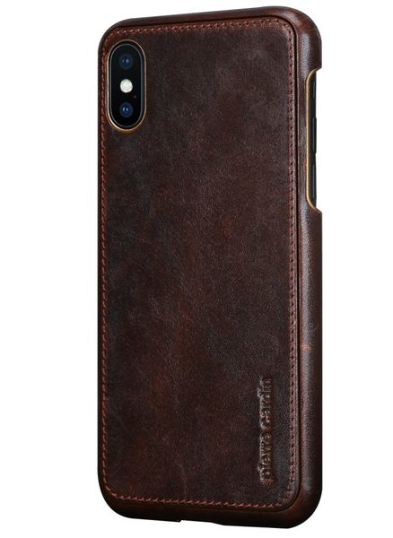 Pokrowiec dla iPhone X Pierre Cardin - brązowy