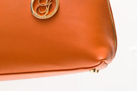 Real leather handbag Glamorous by GLAM - Orange -