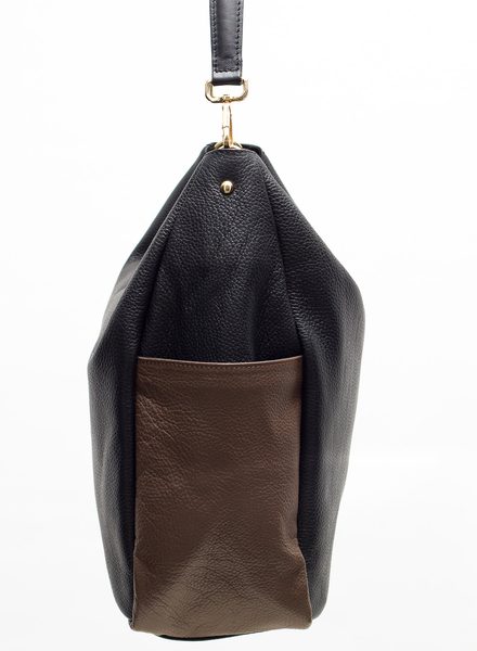 Real leather shoulder bag Glamorous by GLAM - Brown -