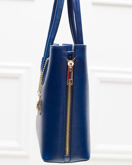 Real leather shoulder bag Glamorous by GLAM - Dark blue -