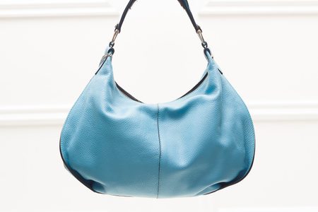 Real leather shoulder bag Glamorous by GLAM - Blue -