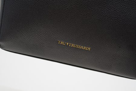 Real leather shoulder bag Tru Trussardi - Black -