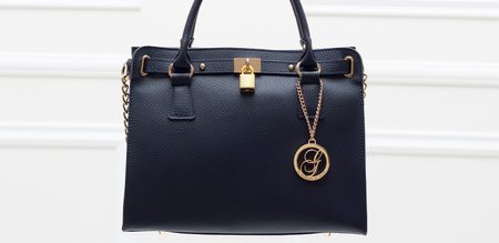 Real leather handbag Glamorous by GLAM - Dark blue -