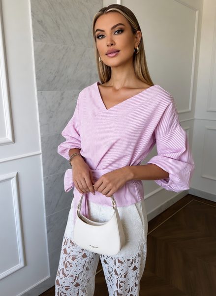 Women's top Due Linee - Pink -