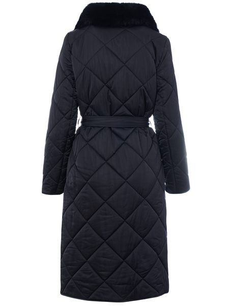 Winter jacket with real fox fur Due Linee - Black -